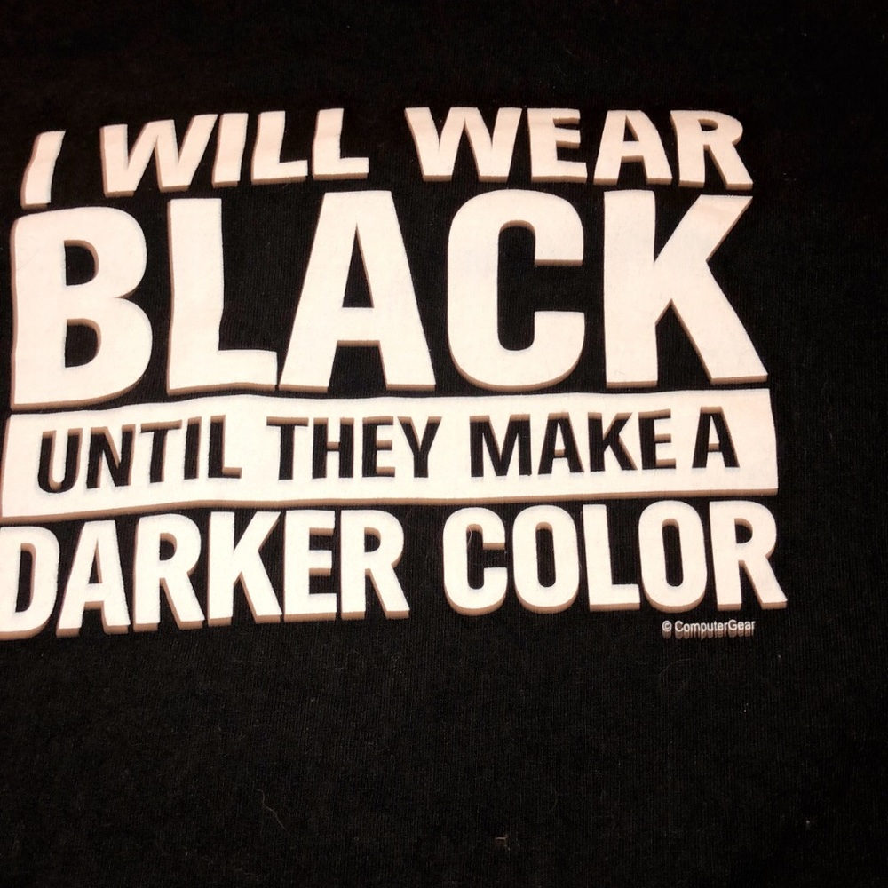 Large black T-shirt unisex